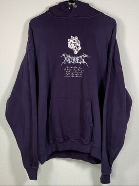 Darc Sport Wolves Purple Graphic Crewneck Sweater